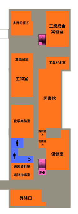 学校の見取り図 — 1階