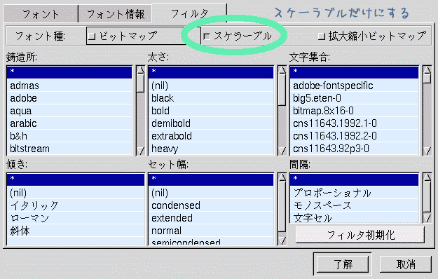 font-selection-menu